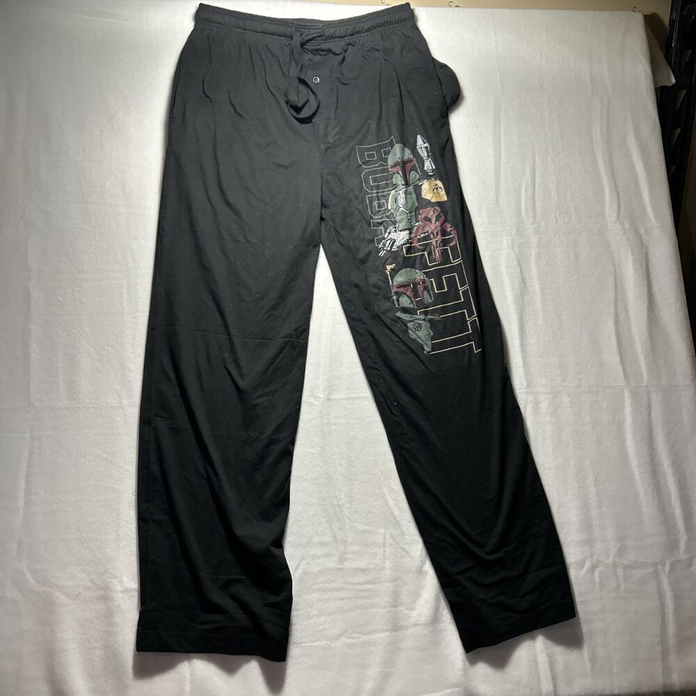 Star Wars Boba Fett Grogu Baby Yoda Bounty Hunter Men's Pajama Bottoms  Large